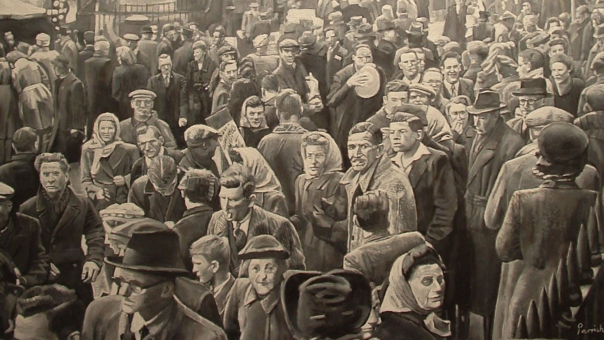 A Face in the Crowd - painting by Kevin Parrish - image